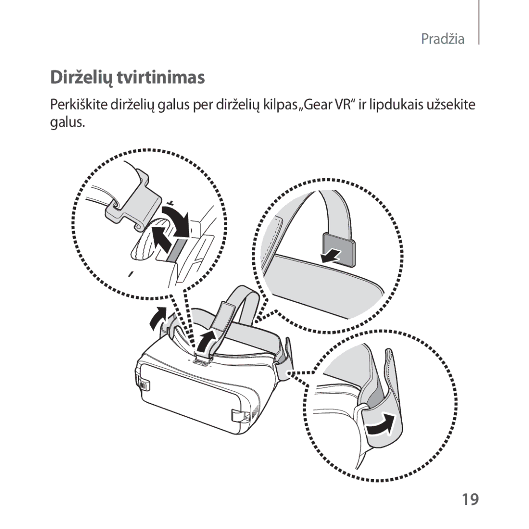 Samsung SM-R325NZVASEB manual Dirželių tvirtinimas 