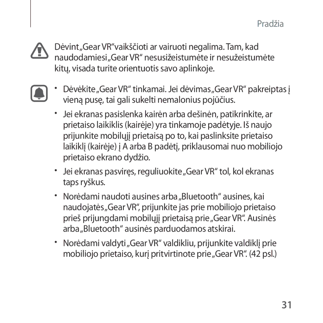 Samsung SM-R325NZVASEB manual Pradžia 