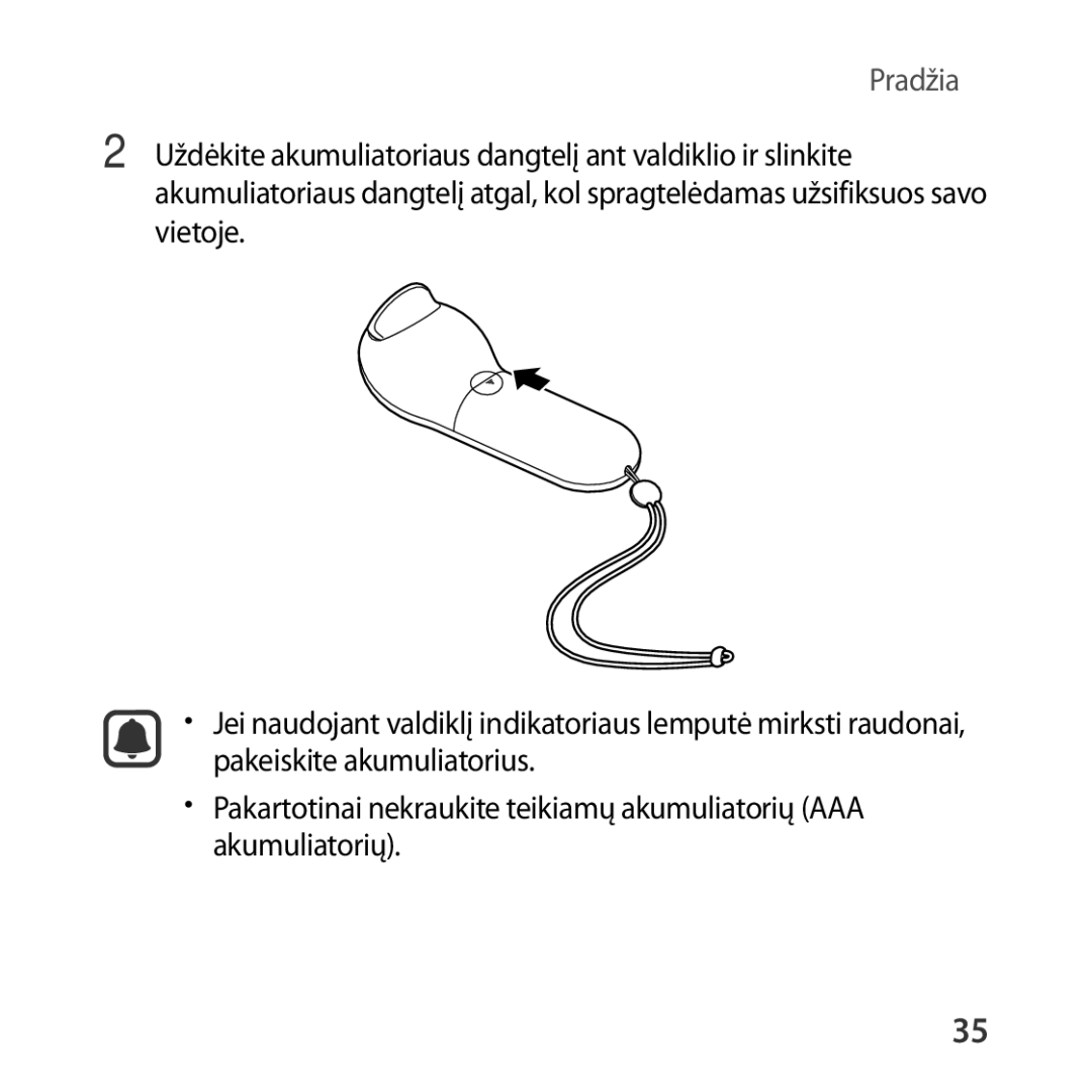 Samsung SM-R325NZVASEB manual Pradžia 