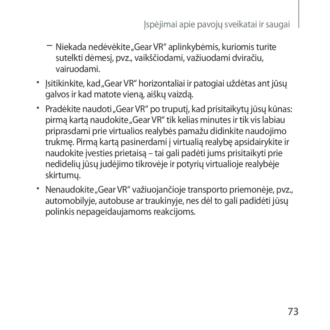 Samsung SM-R325NZVASEB manual Įspėjimai apie pavojų sveikatai ir saugai 