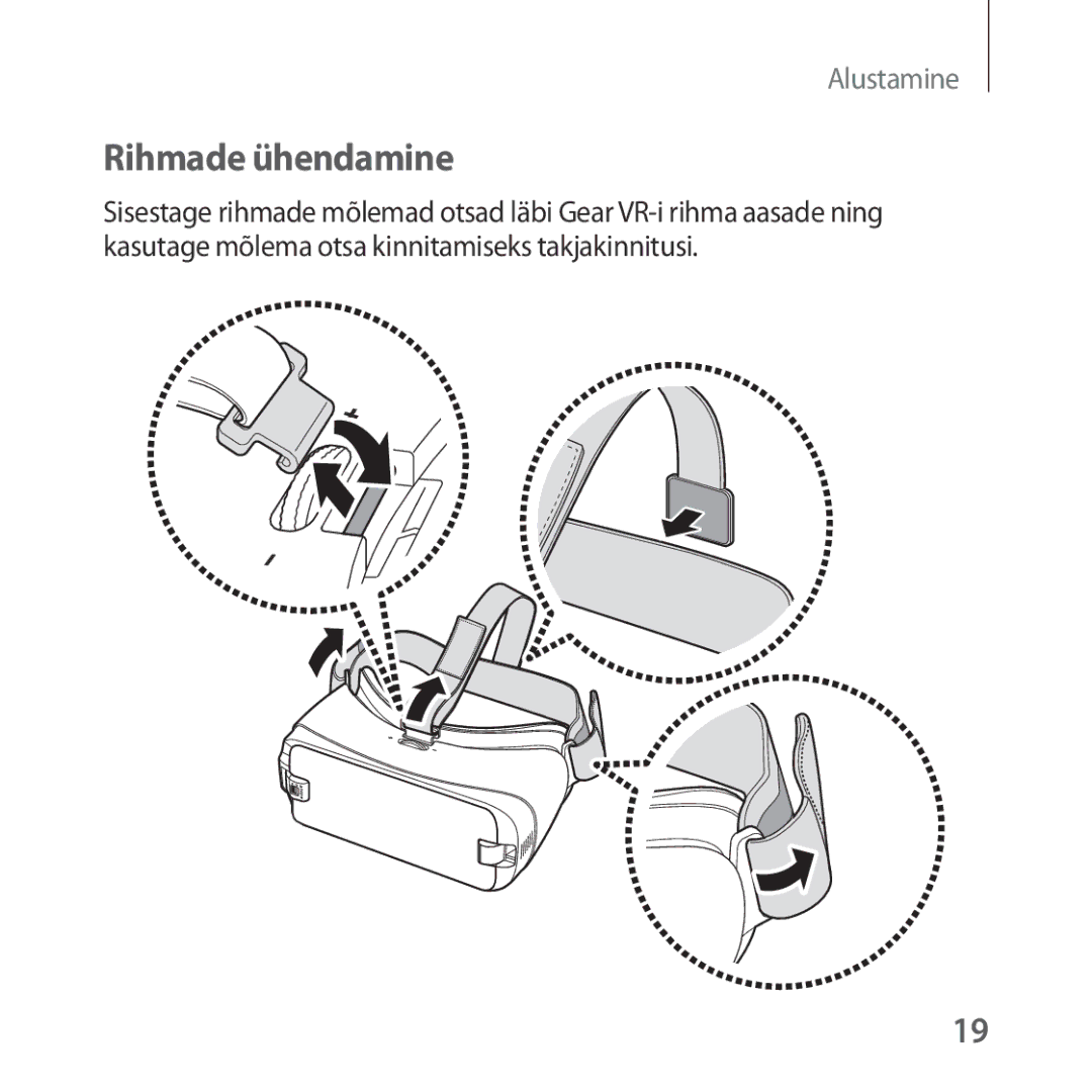 Samsung SM-R325NZVASEB manual Rihmade ühendamine 