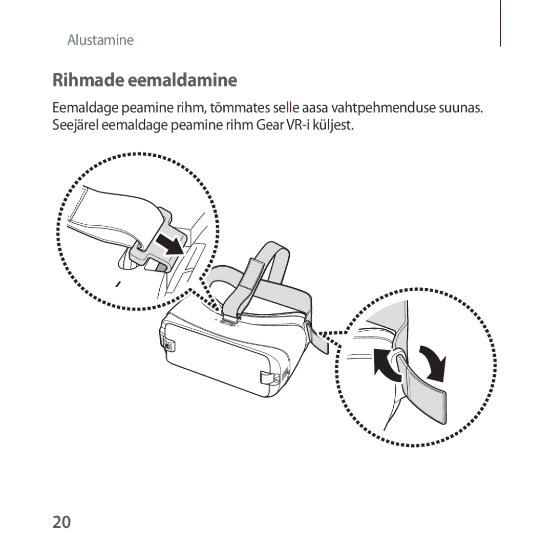 Samsung SM-R325NZVASEB manual Rihmade eemaldamine 