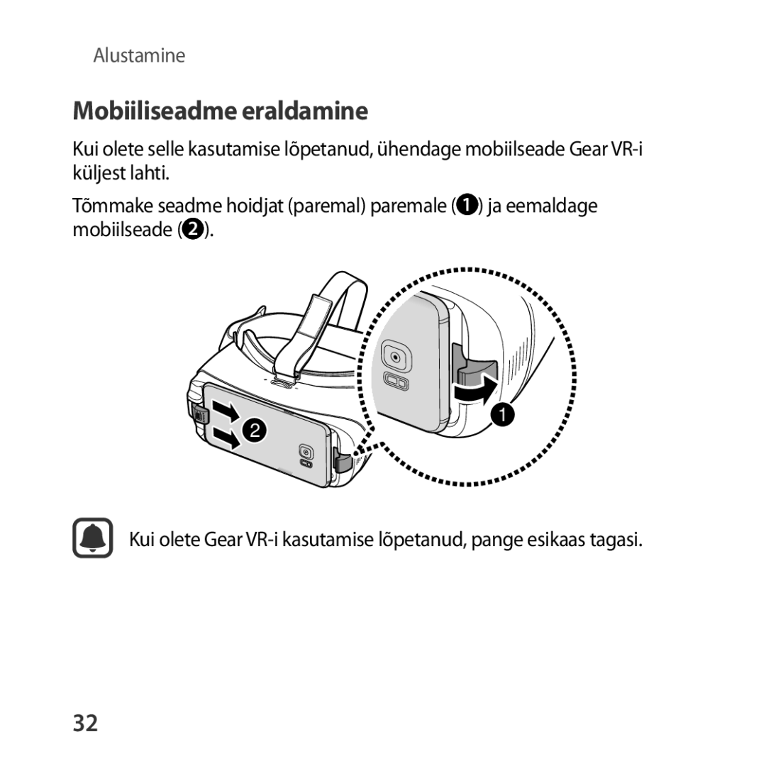 Samsung SM-R325NZVASEB manual Mobiiliseadme eraldamine 