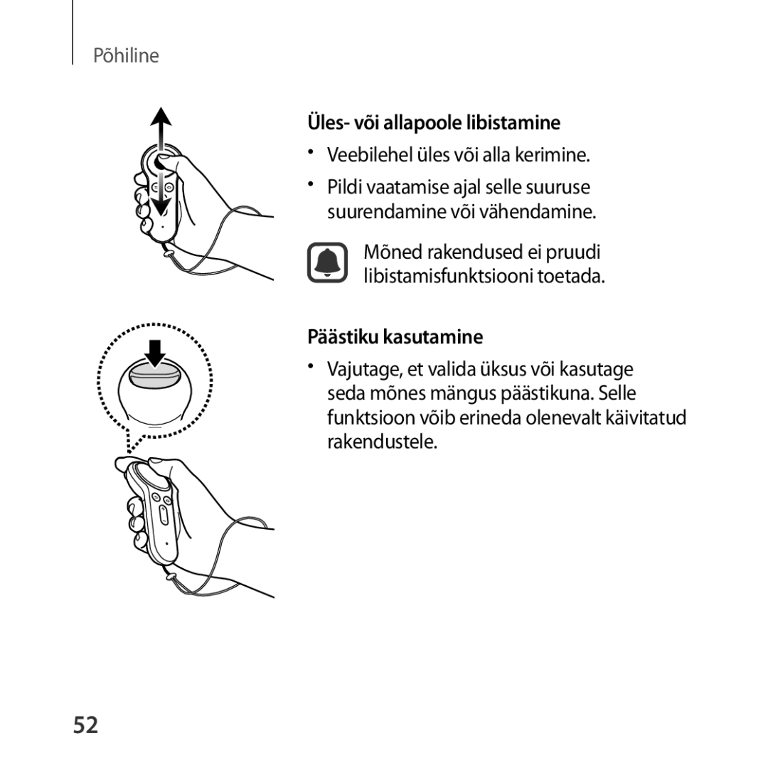 Samsung SM-R325NZVASEB manual Päästiku kasutamine 