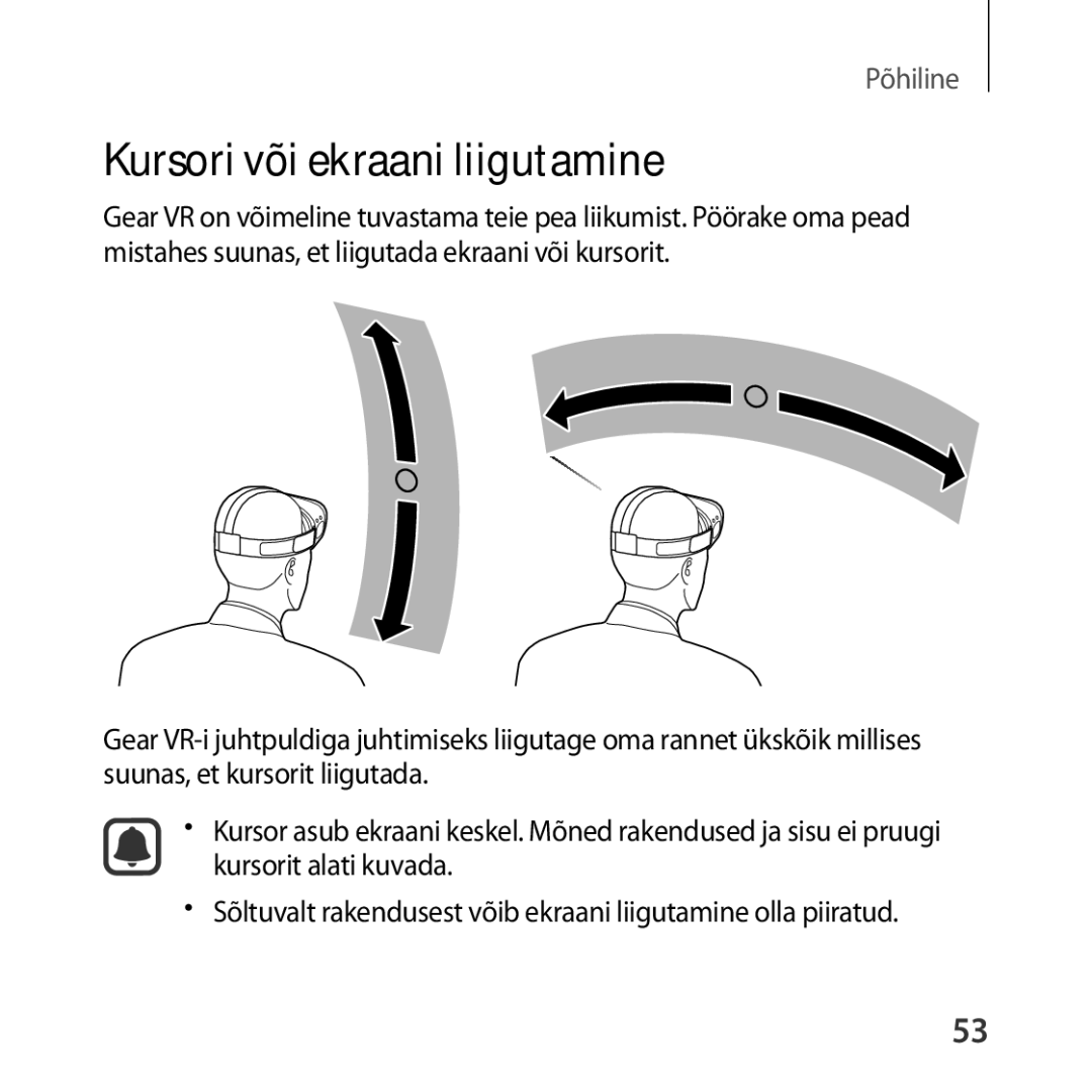 Samsung SM-R325NZVASEB manual Kursori või ekraani liigutamine 