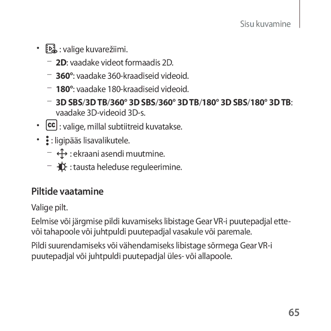 Samsung SM-R325NZVASEB manual Piltide vaatamine, Valige pilt 