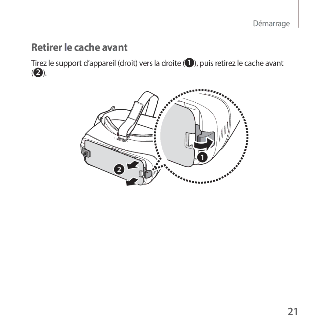 Samsung SM-R325NZVAXEF manual Retirer le cache avant 