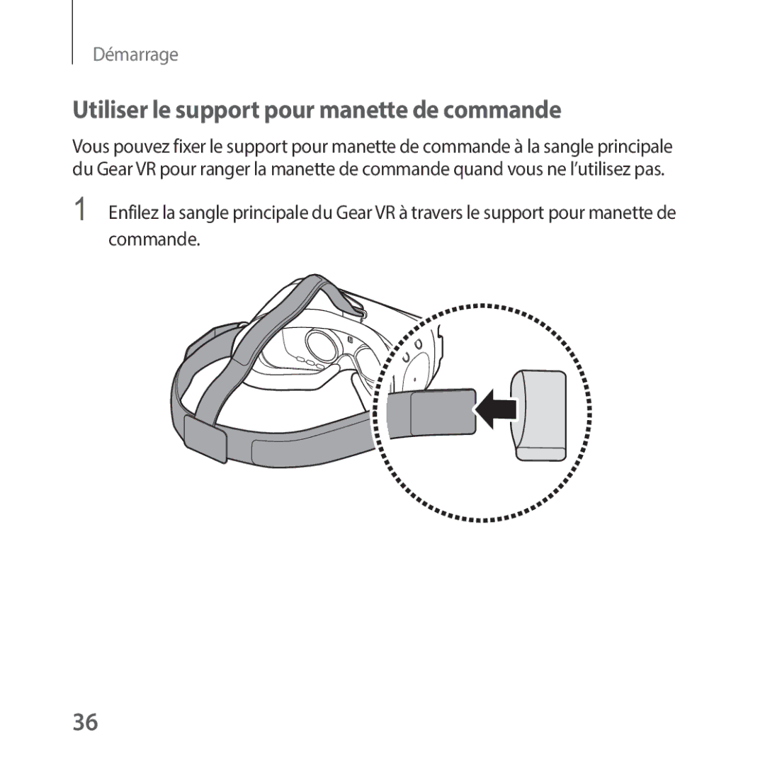 Samsung SM-R325NZVAXEF manual Utiliser le support pour manette de commande 