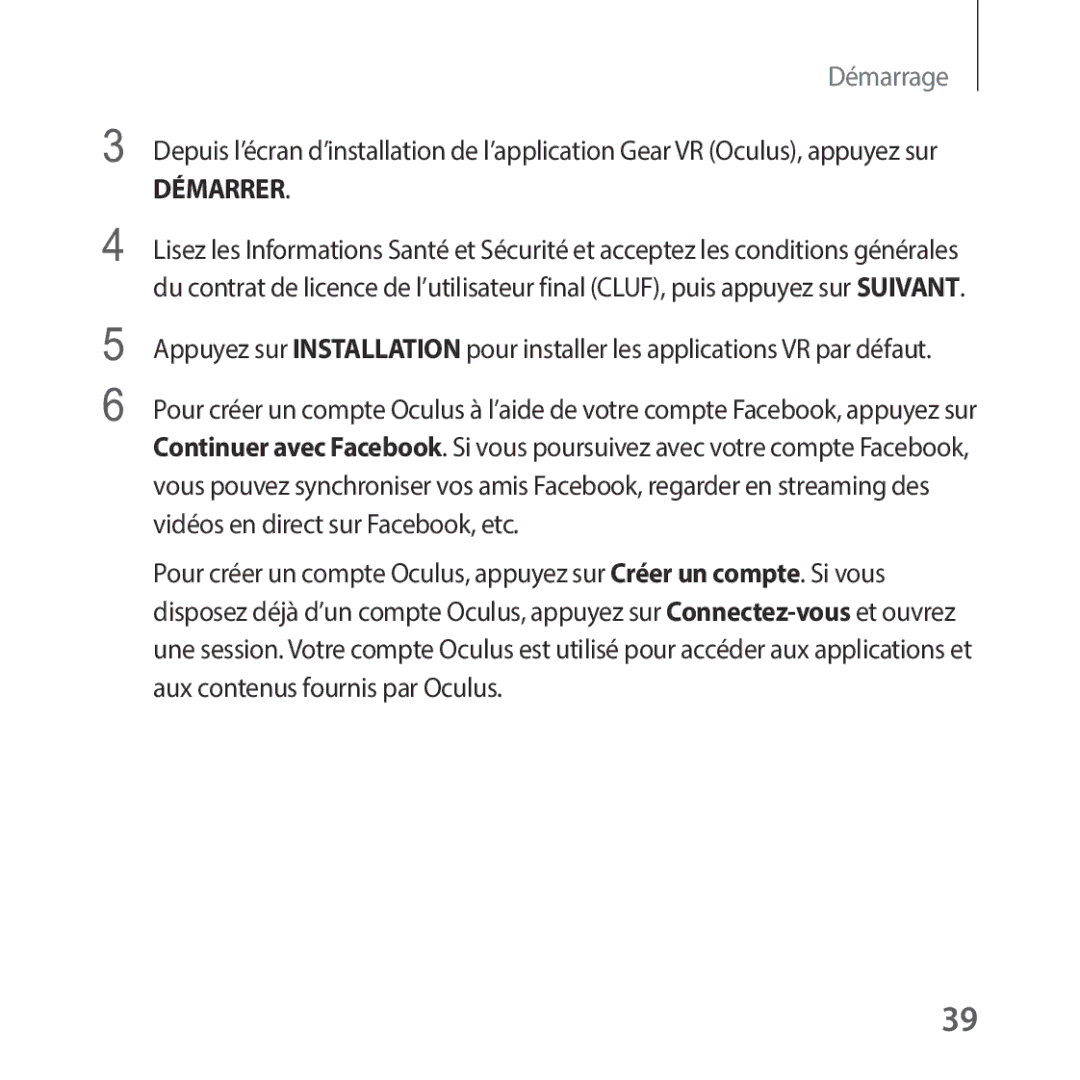 Samsung SM-R325NZVAXEF manual Démarrer 