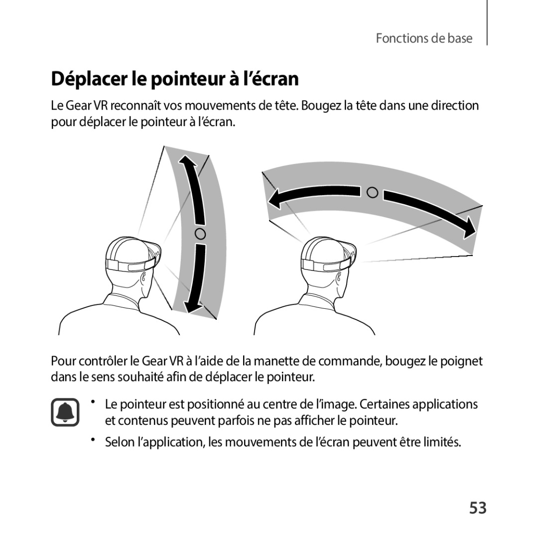 Samsung SM-R325NZVAXEF manual Déplacer le pointeur à l’écran 