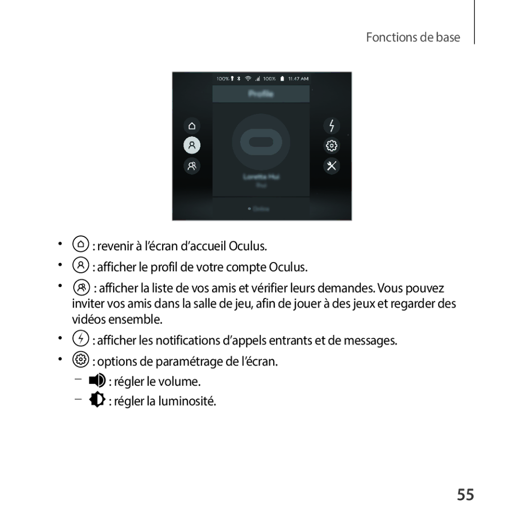 Samsung SM-R325NZVAXEF manual Fonctions de base 