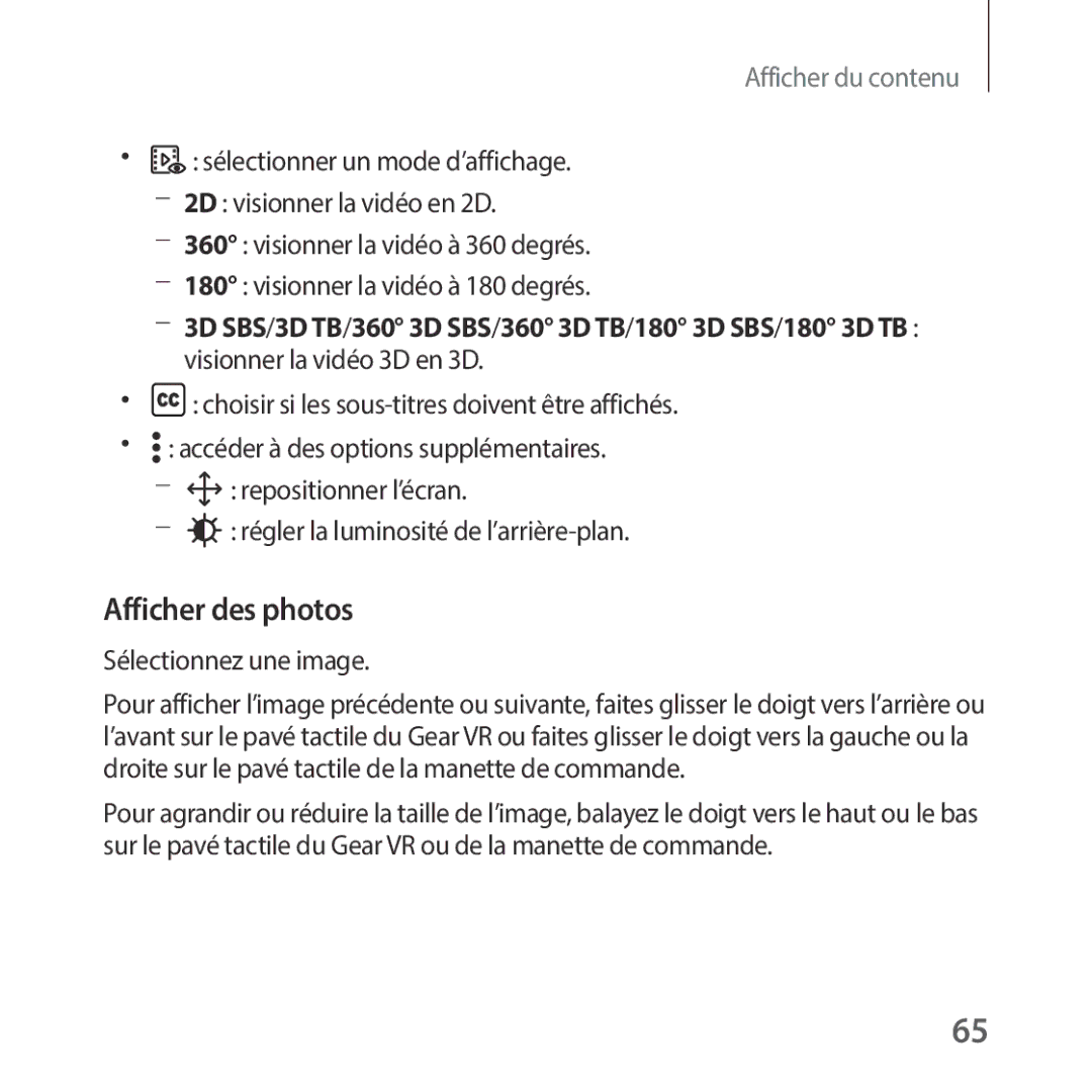 Samsung SM-R325NZVAXEF manual Afficher des photos, Sélectionnez une image 