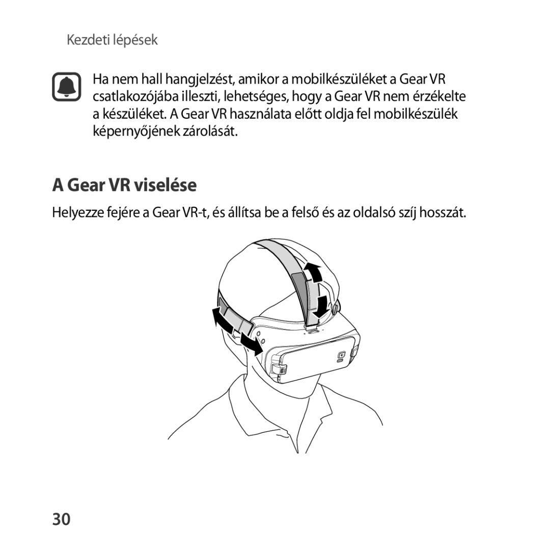 Samsung SM-R325NZVAXEZ, SM-R325NZVAXSK, SM-R325NZVAXEH manual Gear VR viselése 