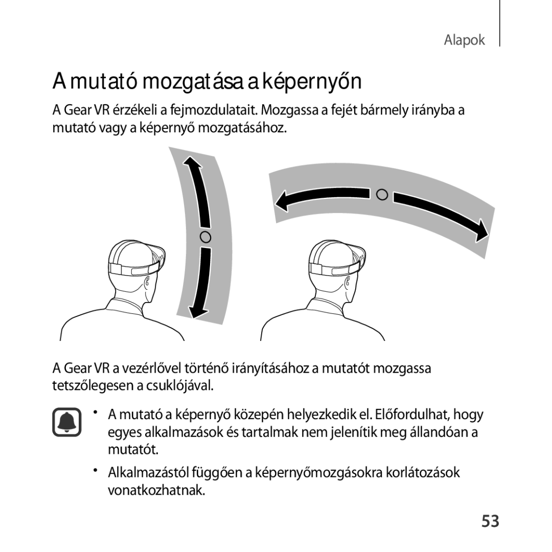 Samsung SM-R325NZVAXEH, SM-R325NZVAXEZ, SM-R325NZVAXSK manual Mutató mozgatása a képernyőn 