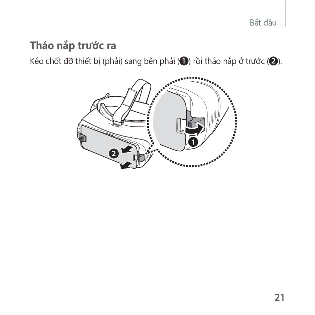 Samsung SM-R325NZVAXXV manual Tháo nắp trước ra 