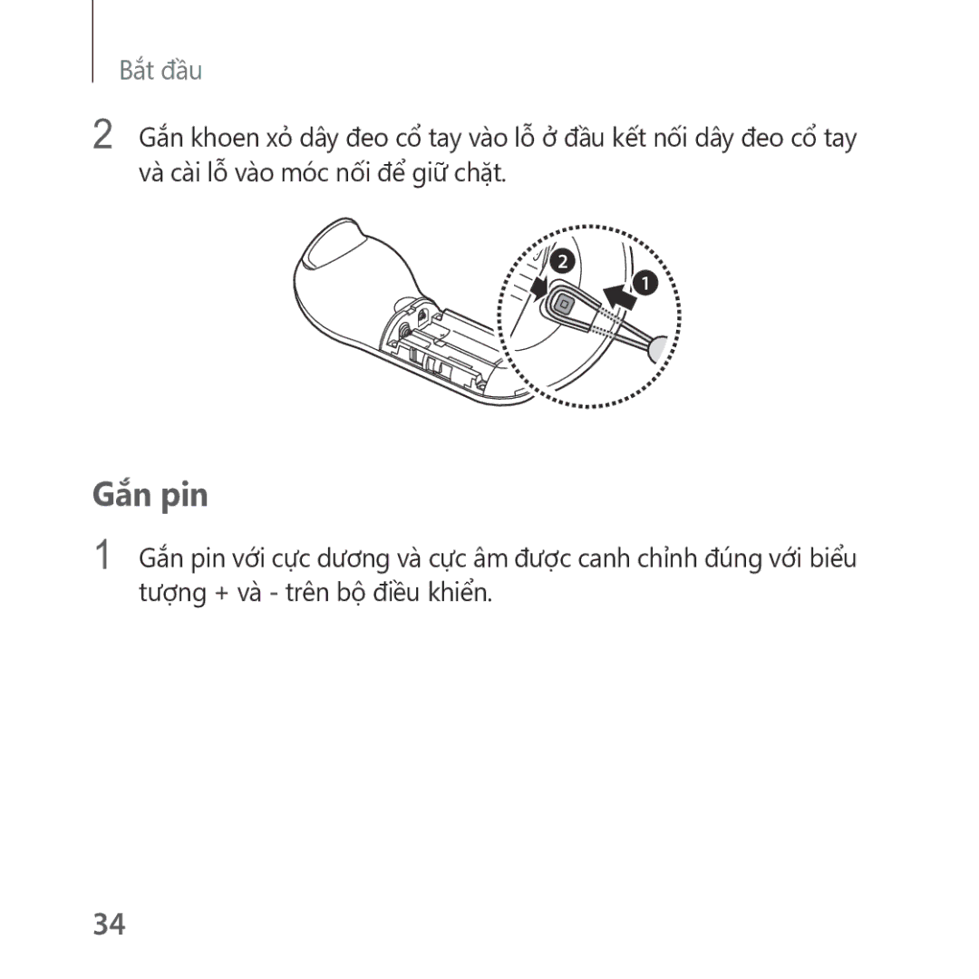 Samsung SM-R325NZVAXXV manual Gắn pin 