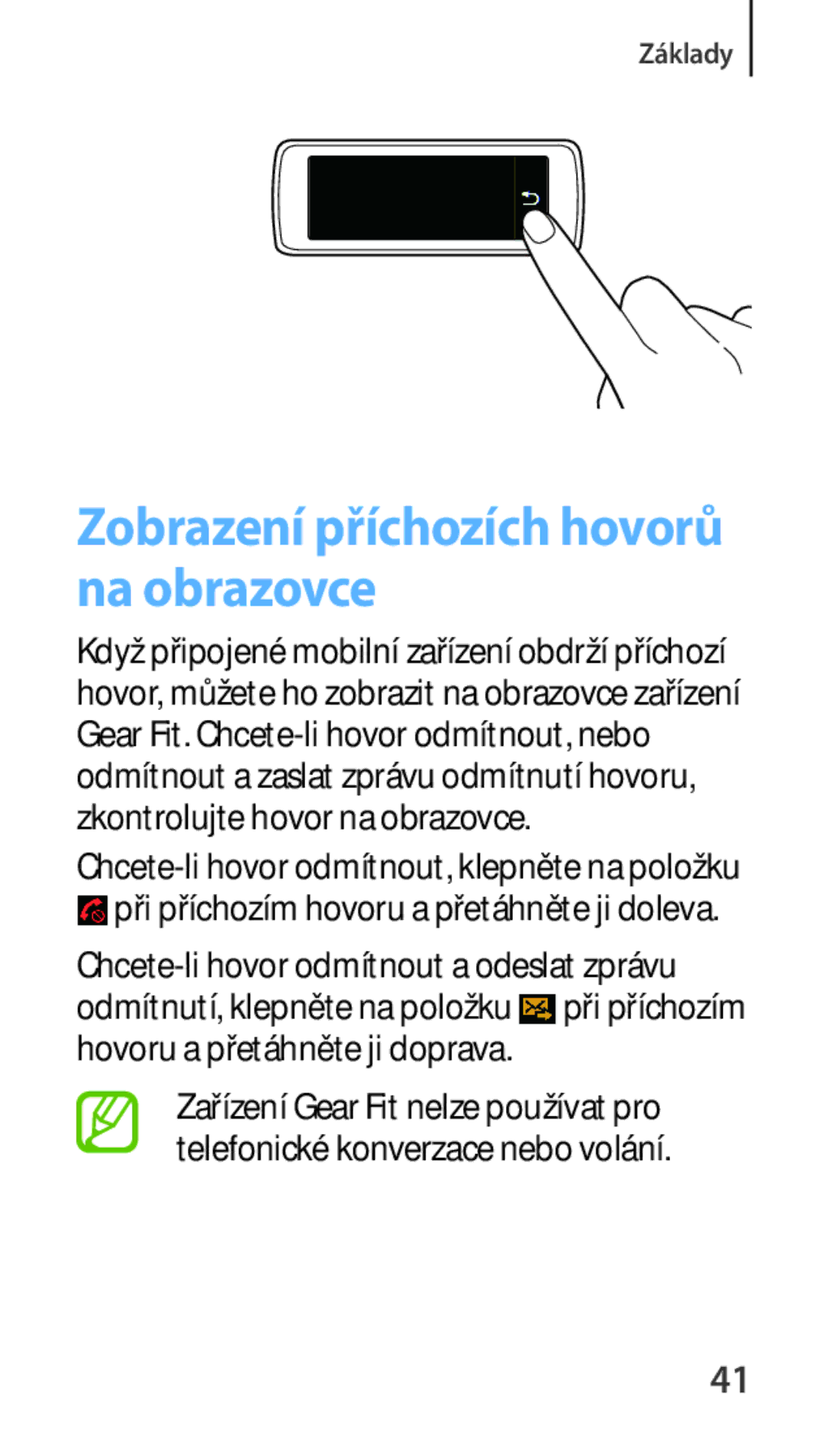 Samsung SM-R3500ZKADBT, SM-R3500ZKAATO, SM-R3500ZKAXEO, SM-R3500ZKAEUX manual Zobrazení příchozích hovorů na obrazovce 