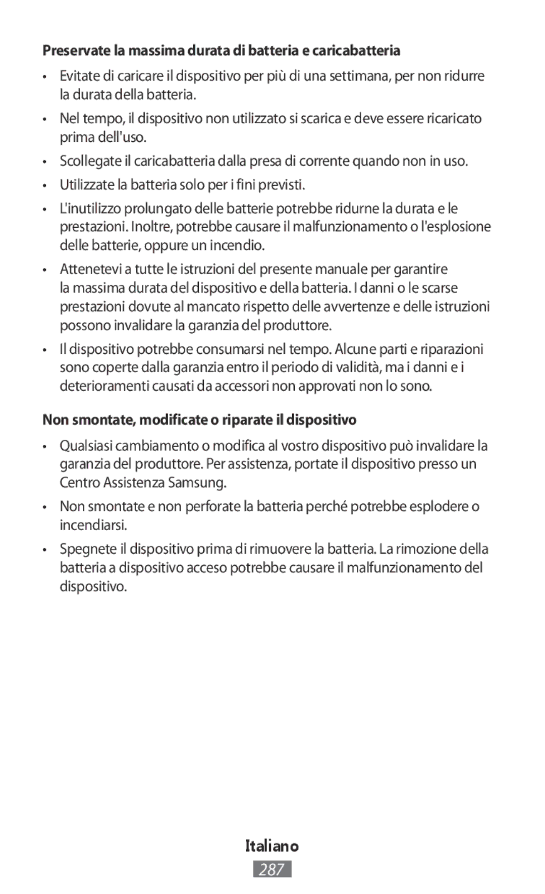 Samsung SM-R3500ZKAXEF, SM-R3500ZKAATO, SM-R3500ZKADBT manual Preservate la massima durata di batteria e caricabatteria 