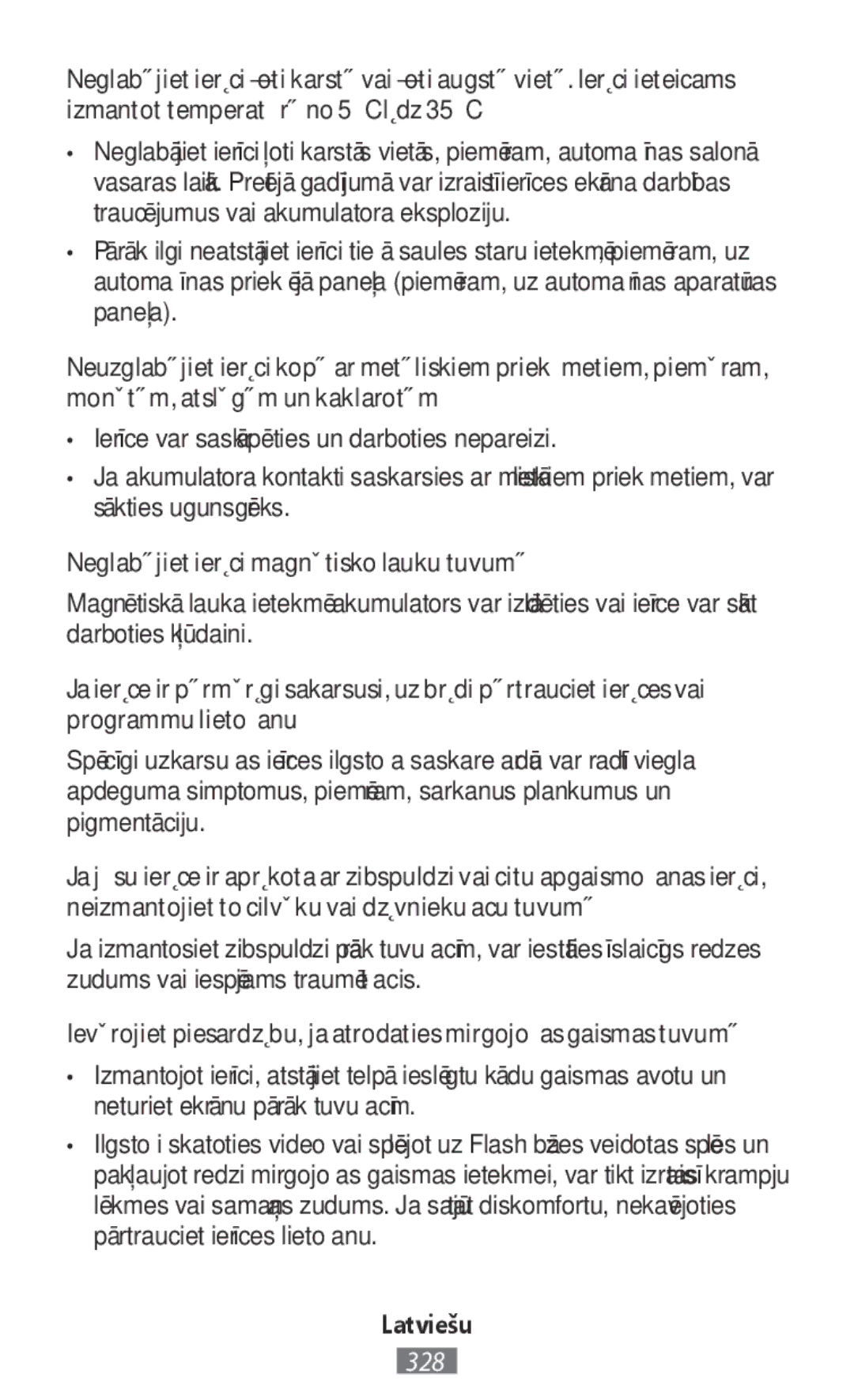 Samsung SM-R3500ZKAXFE, SM-R3500ZKAATO, SM-R3500ZKADBT, SM-R3500ZKAXEO manual Neglabājiet ierīci magnētisko lauku tuvumā 