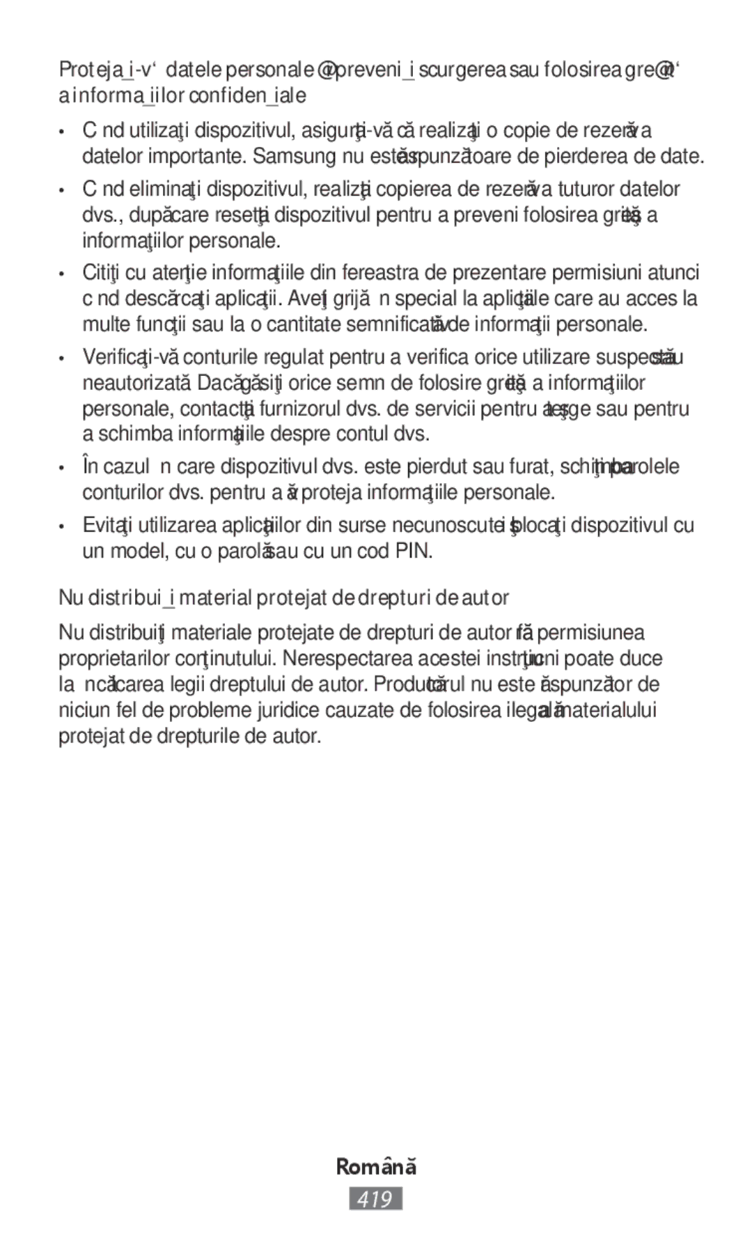 Samsung SM-R3500ZKAATO, SM-R3500ZKADBT, SM-R3500ZKAXEO, SM-R3500ZKATPH Nu distribuiţi material protejat de drepturi de autor 