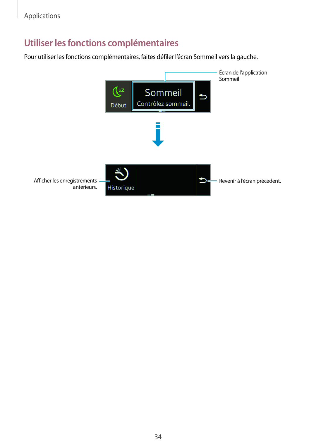 Samsung SM-R3500ZKAEUX, SM-R3500ZKAXEF manual Utiliser les fonctions complémentaires 