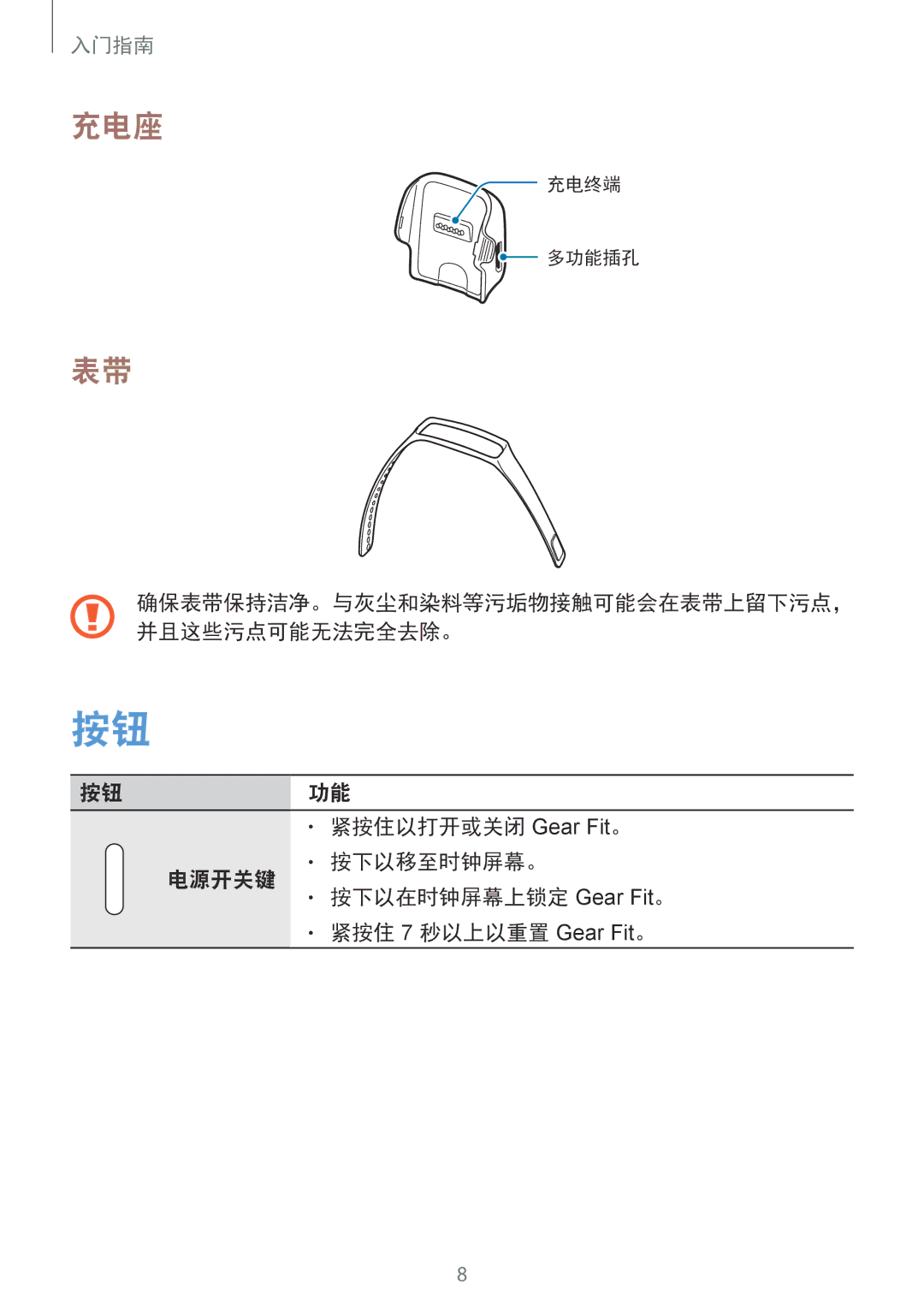 Samsung SM-R3500ZKAEUX, SM-R3500ZKAXXV manual 充电座 