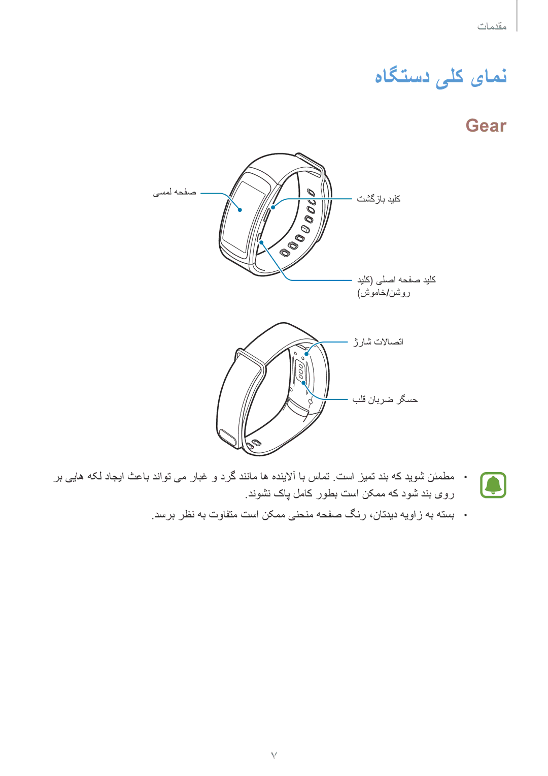 Samsung SM-R3600ZBAKSA, SM-R3600DAAKSA, SM-R3600ZIAKSA manual هاگتسد یلک یامن, Gear 