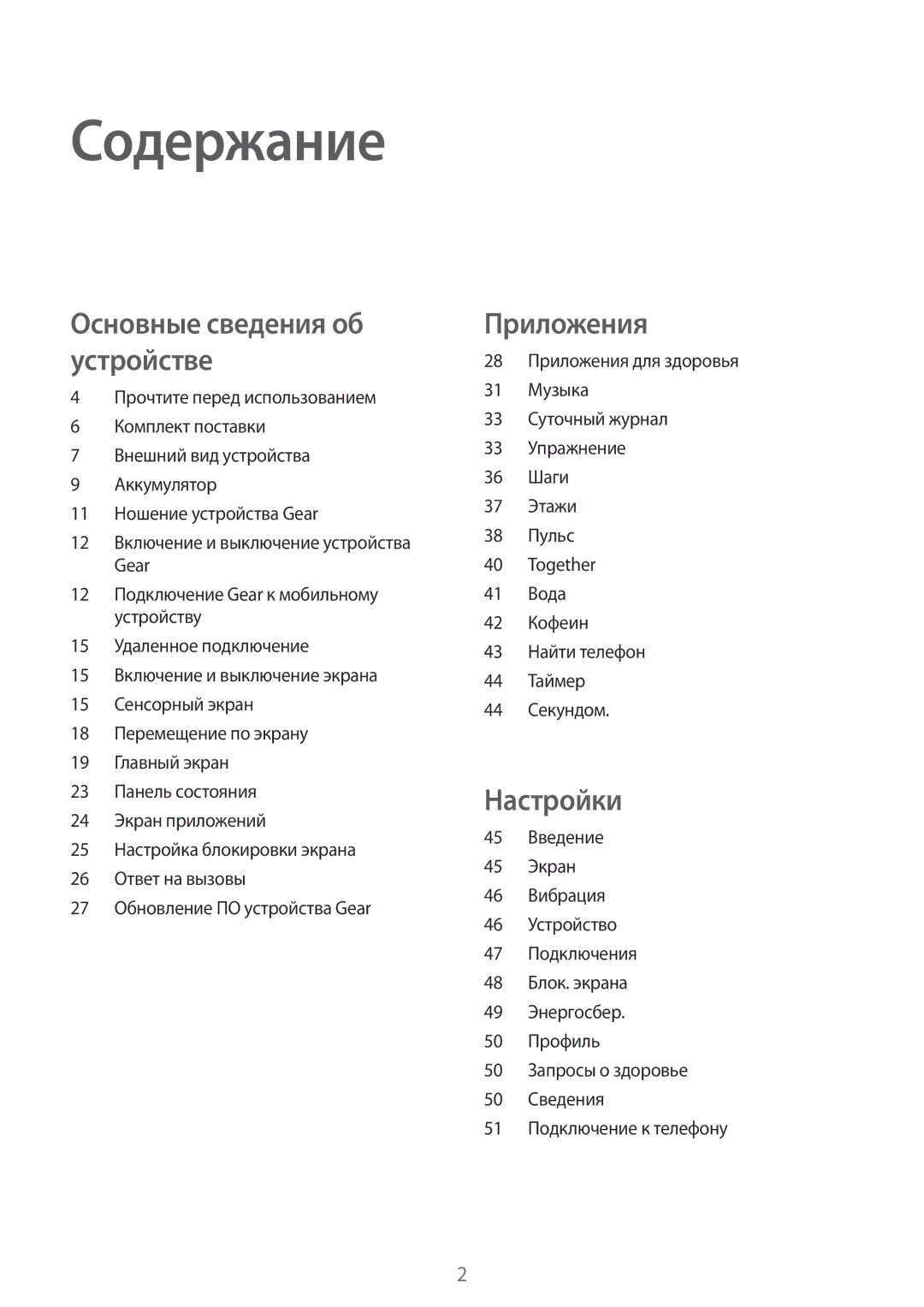 Samsung SM-R3600DAASEB, SM-R3600DANSEB, SM-R3600ZINSEB, SM-R3600ZBASEB, SM-R3600ZBASER, SM-R3600DAASER manual Содержание 