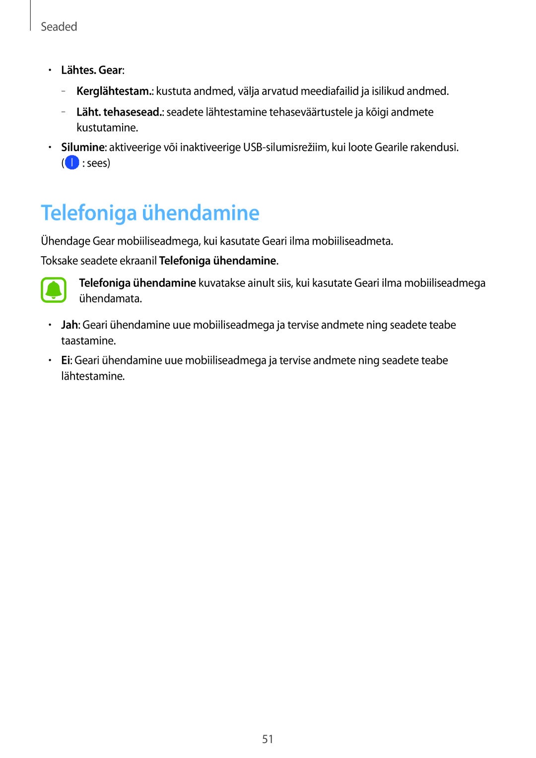 Samsung SM-R3600ZBASEB, SM-R3600DANSEB, SM-R3600ZINSEB, SM-R3600DAASEB manual Telefoniga ühendamine, Lähtes. Gear 