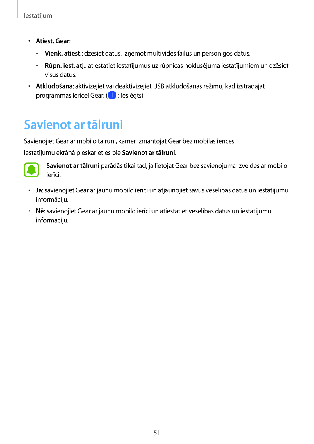 Samsung SM-R3600ZBASEB, SM-R3600DANSEB, SM-R3600ZINSEB, SM-R3600DAASEB manual Savienot ar tālruni, Atiest. Gear 