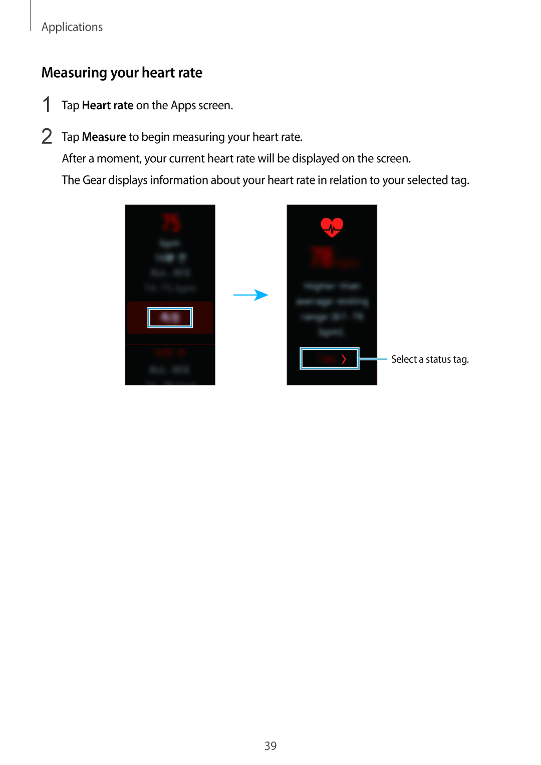 Samsung SM-R3600ZBASEB, SM-R3600ZBADBT, SM-R3600ZINDBT, SM-R3600ZIADBT, SM-R3600DANDBT manual Measuring your heart rate 