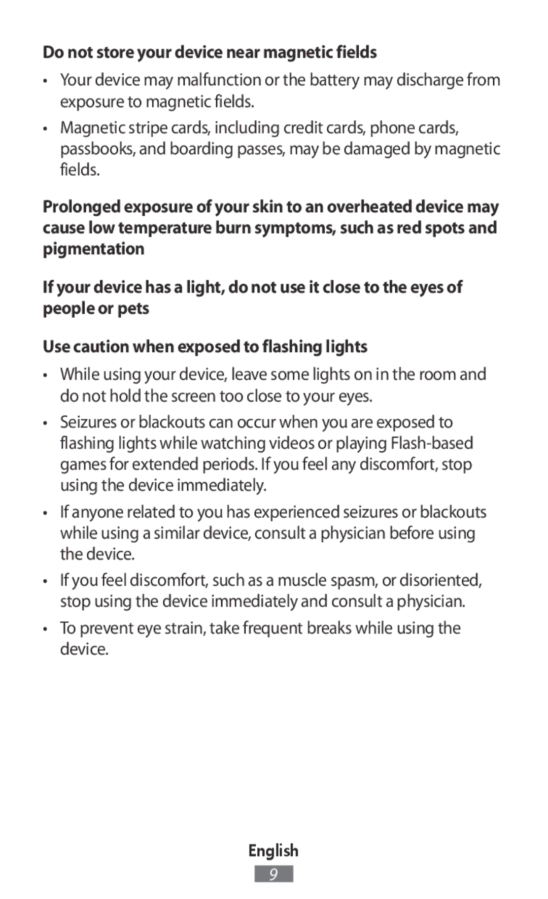 Samsung SM-R365NZKAITV, SM-R365NZKADBT, SM-R365NZKNDBT, SM-R365NZRNDBT manual Do not store your device near magnetic fields 