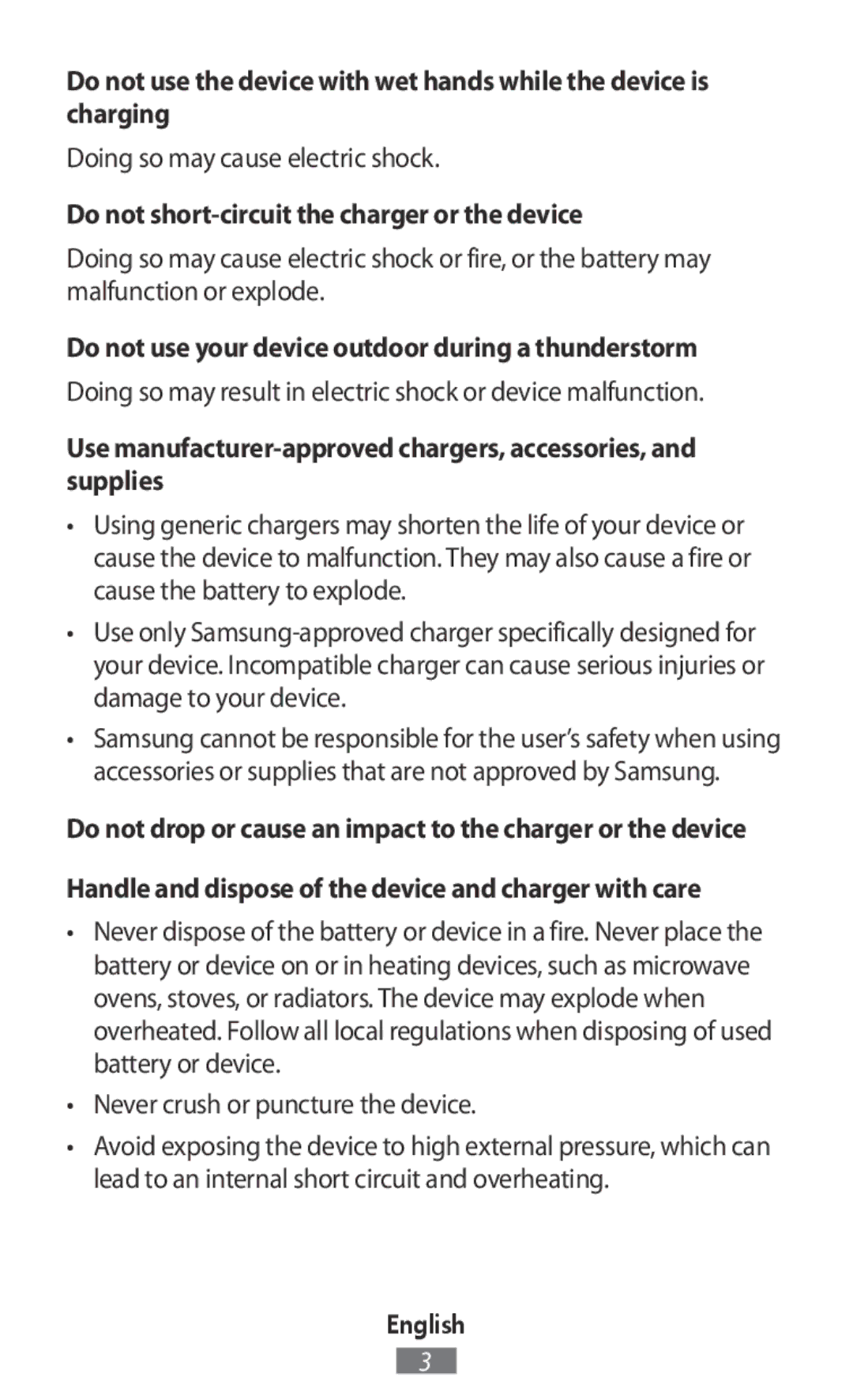 Samsung SM-R365NZRAXEF, SM-R365NZKADBT, SM-R365NZKNDBT, SM-R365NZRNDBT manual Do not short-circuit the charger or the device 