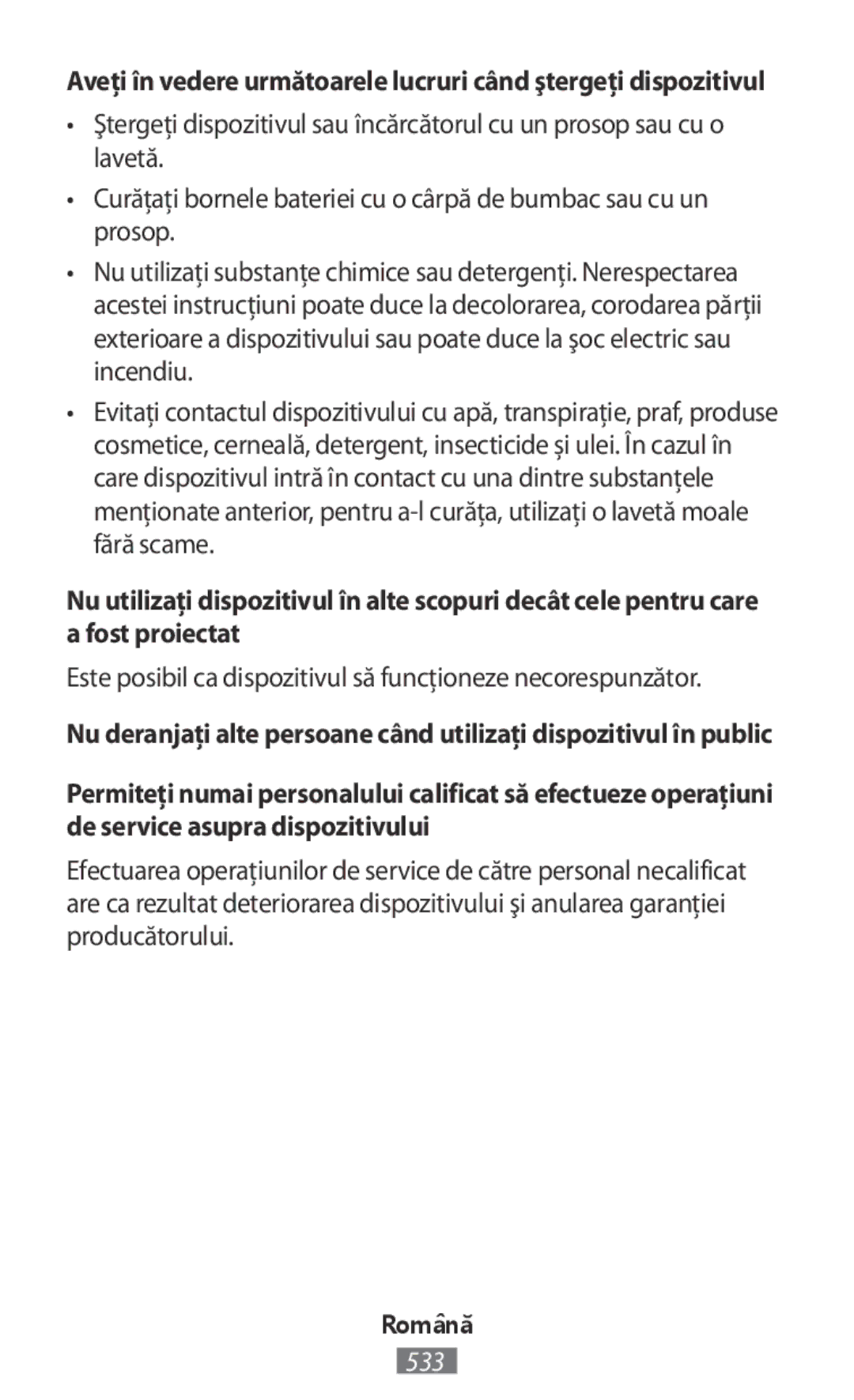 Samsung SM-R365NZRASEB, SM-R365NZKADBT, SM-R365NZKNDBT manual Este posibil ca dispozitivul să funcţioneze necorespunzător 