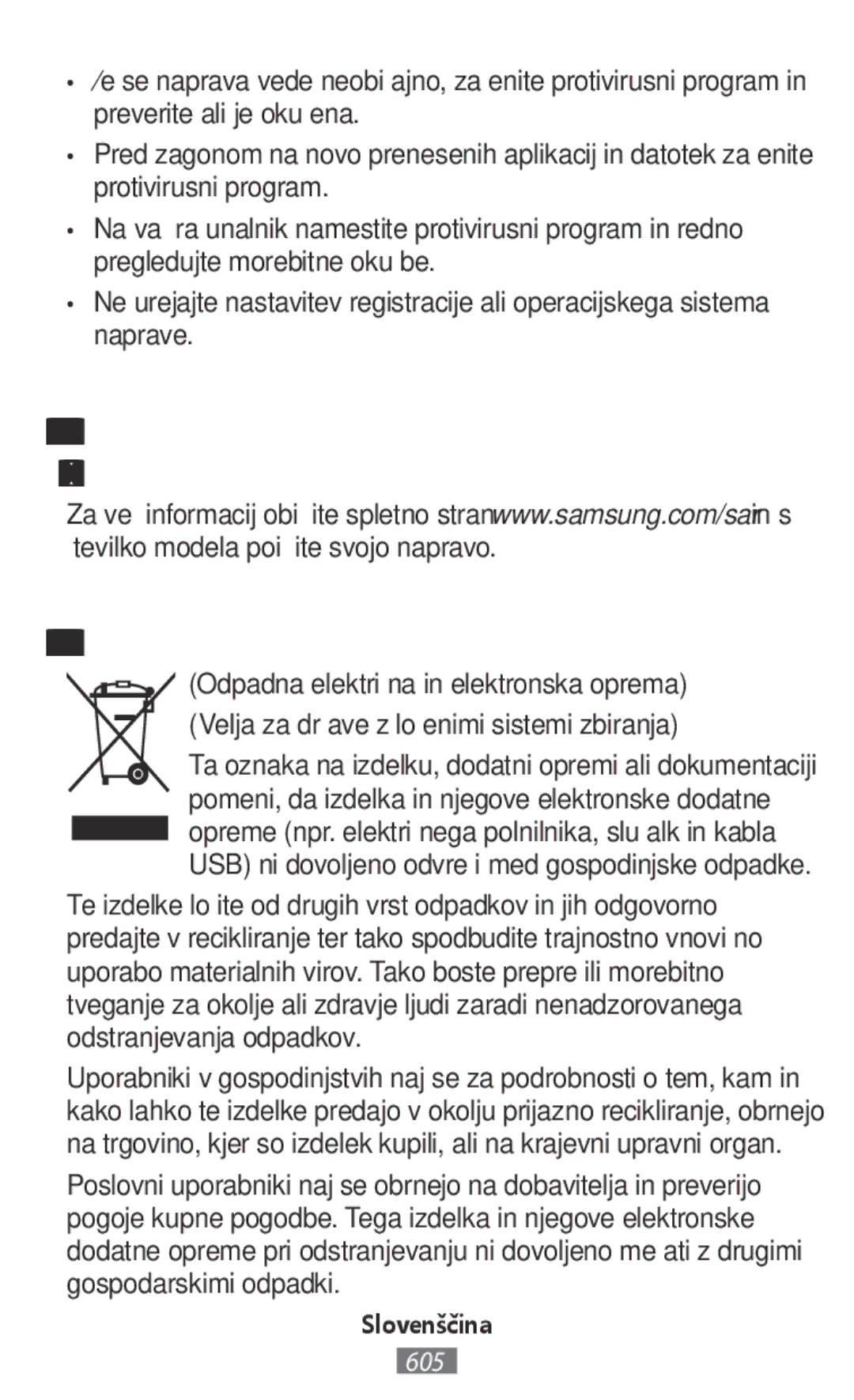 Samsung SM-R365NZKNXEH, SM-R365NZKADBT, SM-R365NZKNDBT, SM-R365NZRNDBT, SM-R365NZRADBT, SM-R365NZRAXEF manual Slovenščina 