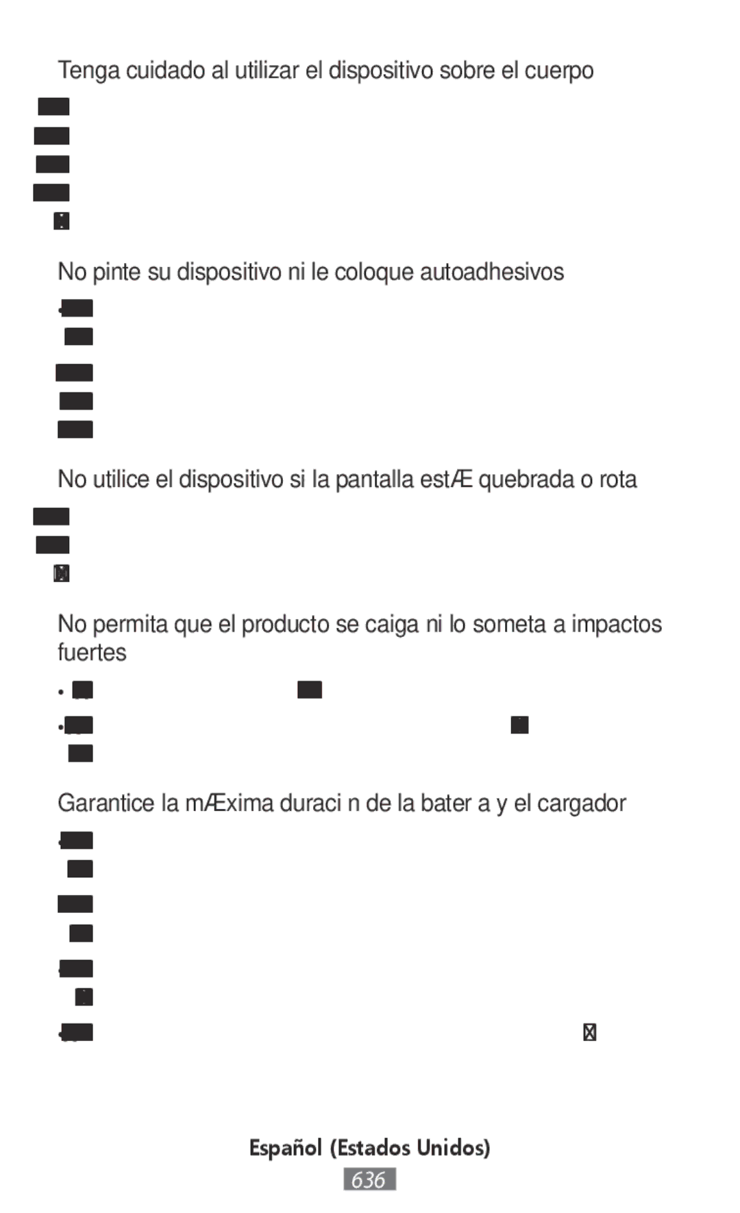 Samsung SM-R365NZKAXEH, SM-R365NZKADBT, SM-R365NZKNDBT manual Tenga cuidado al utilizar el dispositivo sobre el cuerpo 