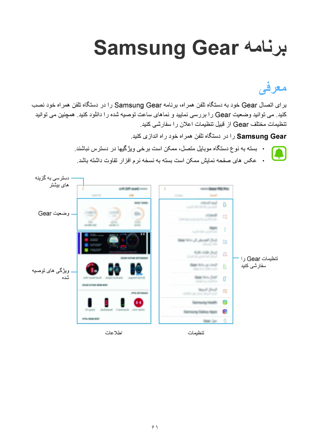 Samsung SM-R365NZRAKSA, SM-R365NZKAKSA manual Samsung Gear همانرب, یفرعم 