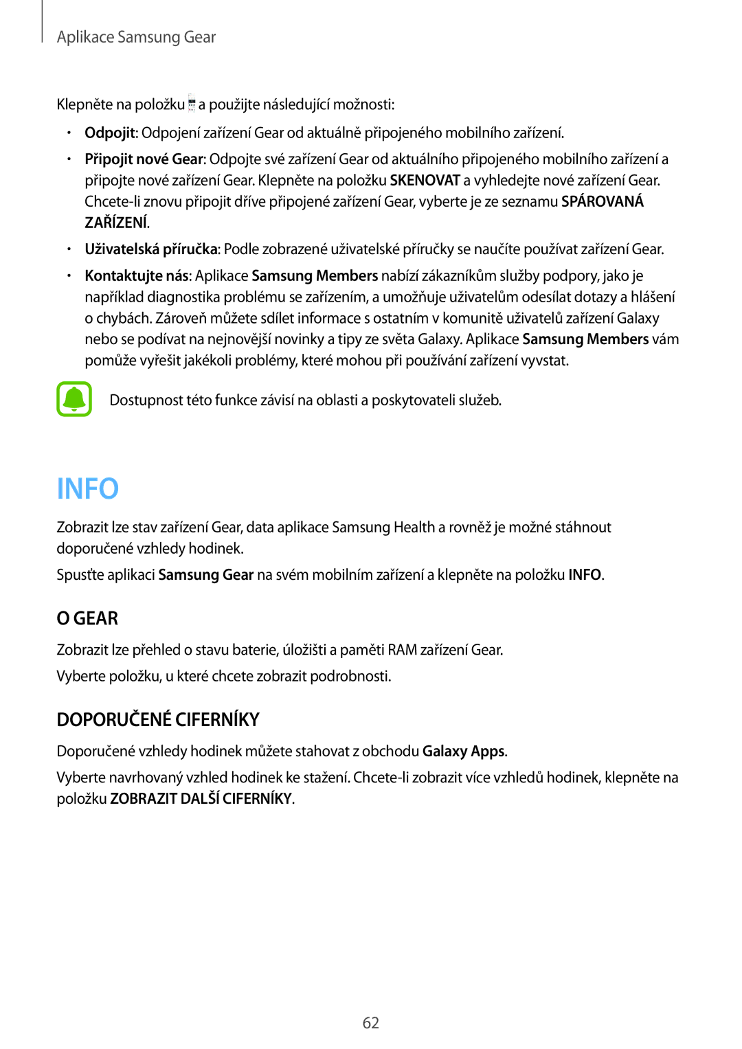 Samsung SM-R365NZKAXEZ, SM-R365NZRAXEZ manual Info 