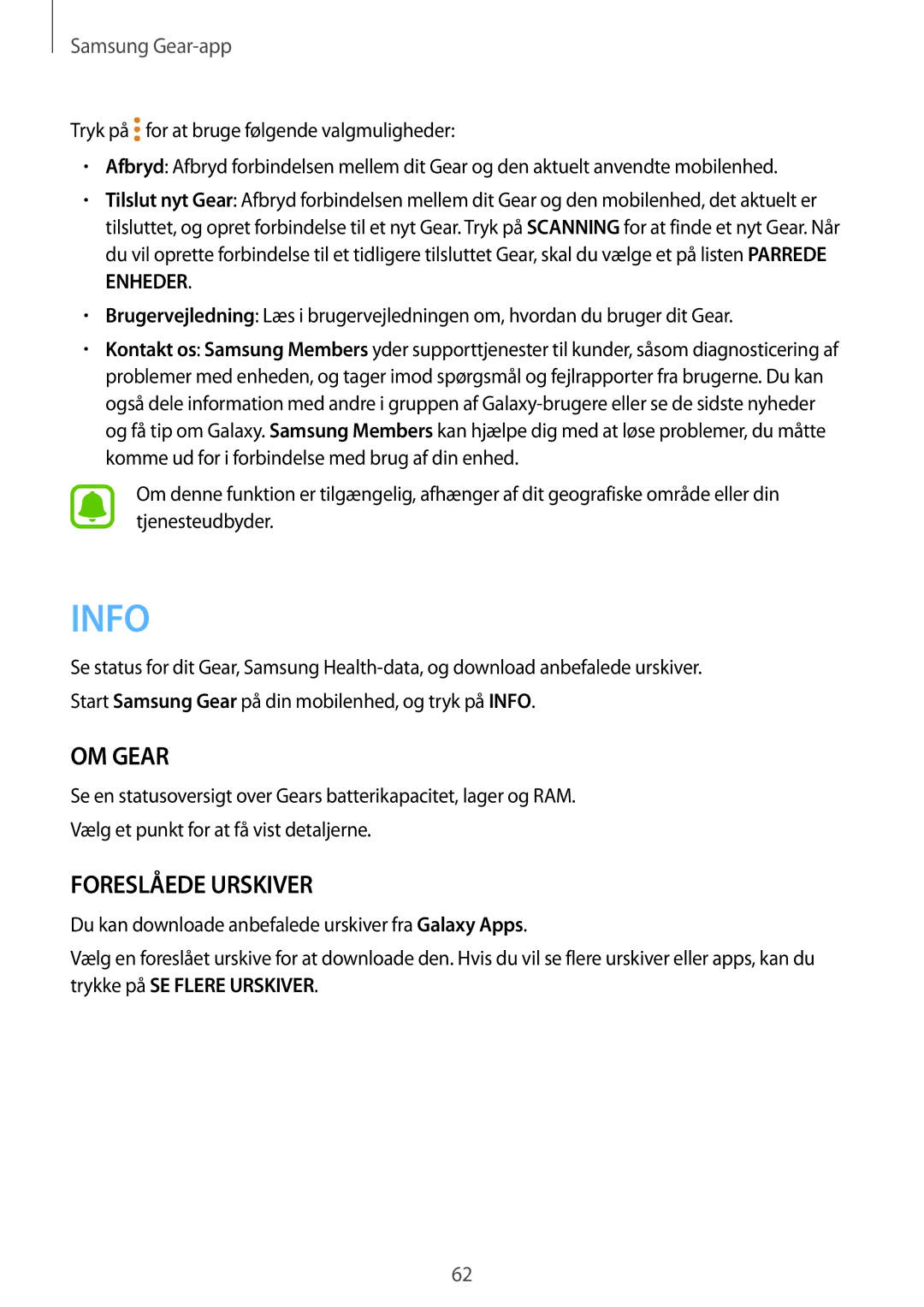 Samsung SM-R365NZRNNEE, SM-R365NZKNNEE, SM-R365NZKANEE, SM-R365NZRANEE manual Info 