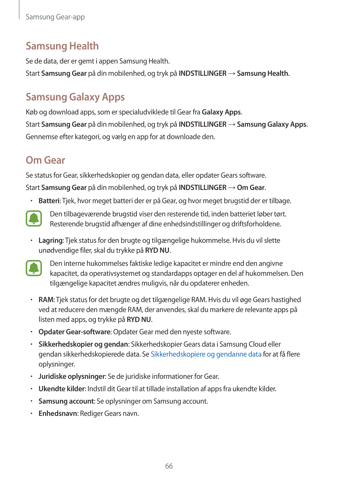 Samsung SM-R365NZRNNEE, SM-R365NZKNNEE, SM-R365NZKANEE, SM-R365NZRANEE manual Samsung Health, Samsung Galaxy Apps, Om Gear 