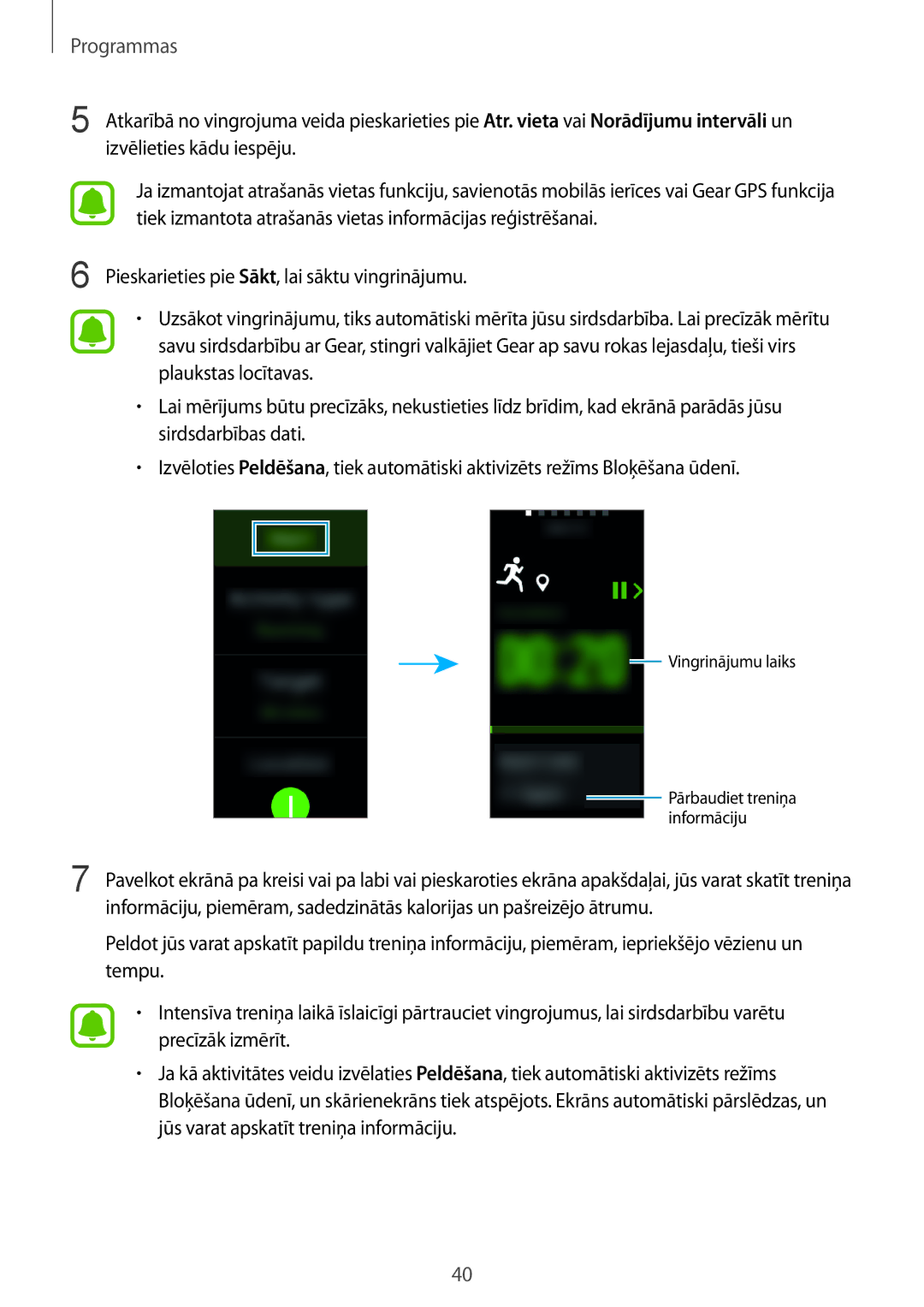 Samsung SM-R365NZRNSEB, SM-R365NZRASEB, SM-R365NZKNSEB, SM-R365NZKASEB manual Vingrinājumu laiks 