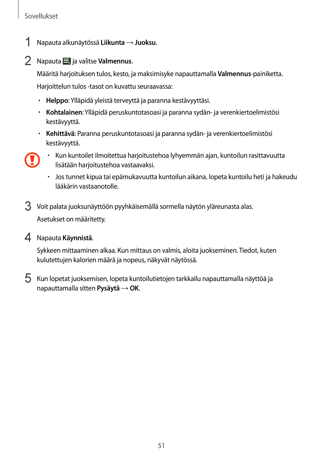 Samsung SM-R3800GNANEE, SM-R3800MOANEE, SM-R3800VSANEE manual Sovellukset 