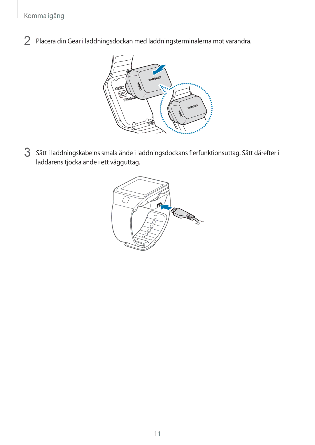 Samsung SM-R3800VSANEE, SM-R3800GNANEE, SM-R3800MOANEE manual Komma igång 