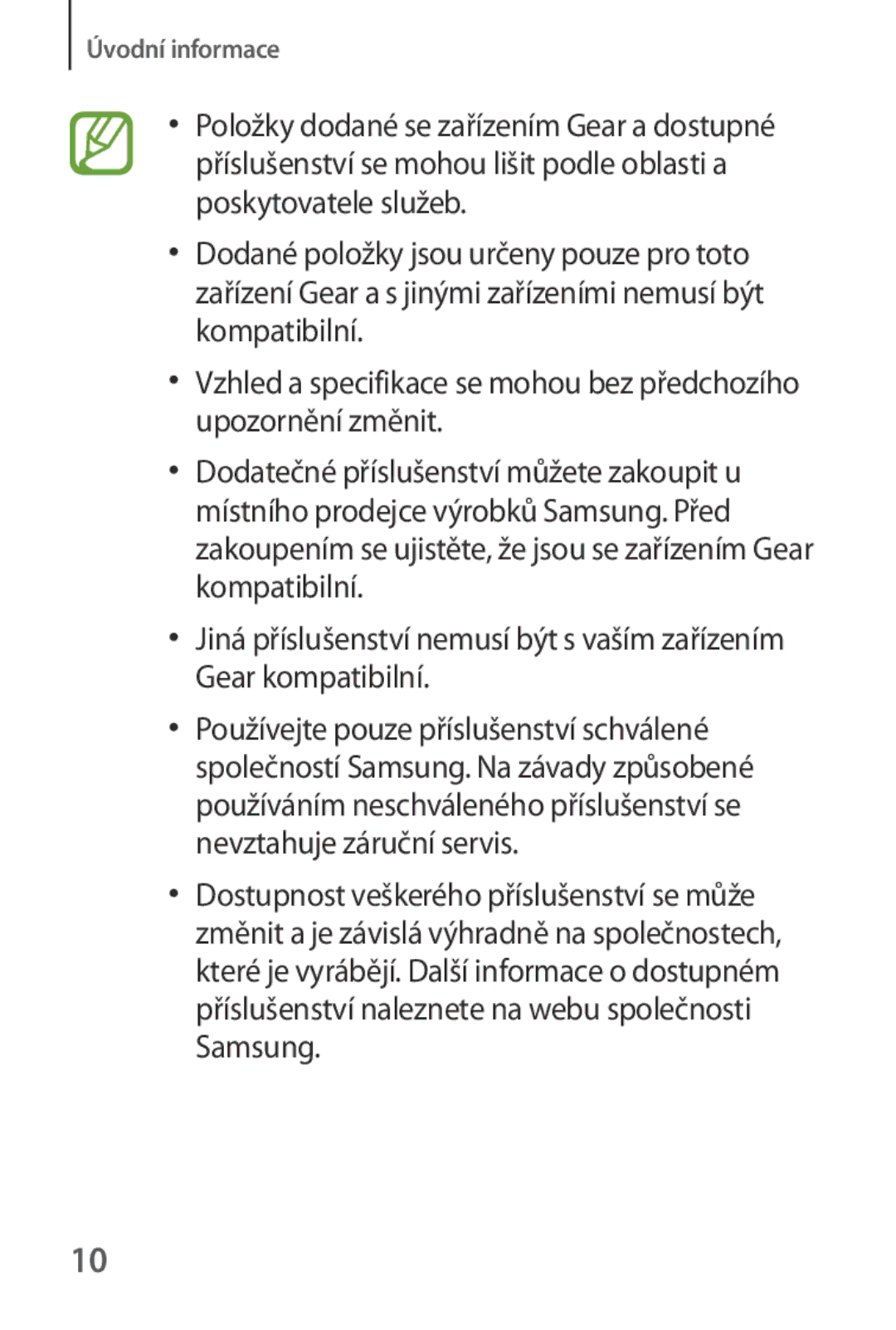 Samsung SM-R3800GNAXEH, SM-R3800VSAXEO, SM-R3800MOAATO, SM-R3800GNAEUR, SM-R3800VSAATO, SM-R3800GNAROM manual Úvodní informace 