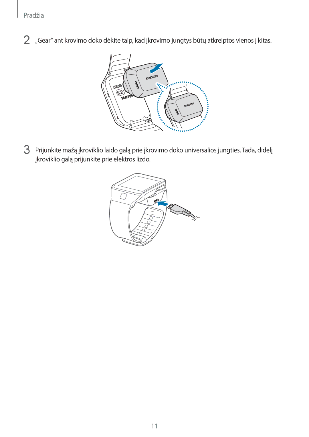 Samsung SM-R3810ZAASEB, SM-R3810ZKASEB, SM-R3810ZOASEB manual Pradžia 