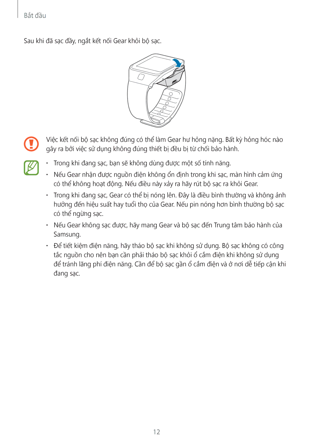 Samsung SM-R3810ZKAXXV manual Bắt đầu 