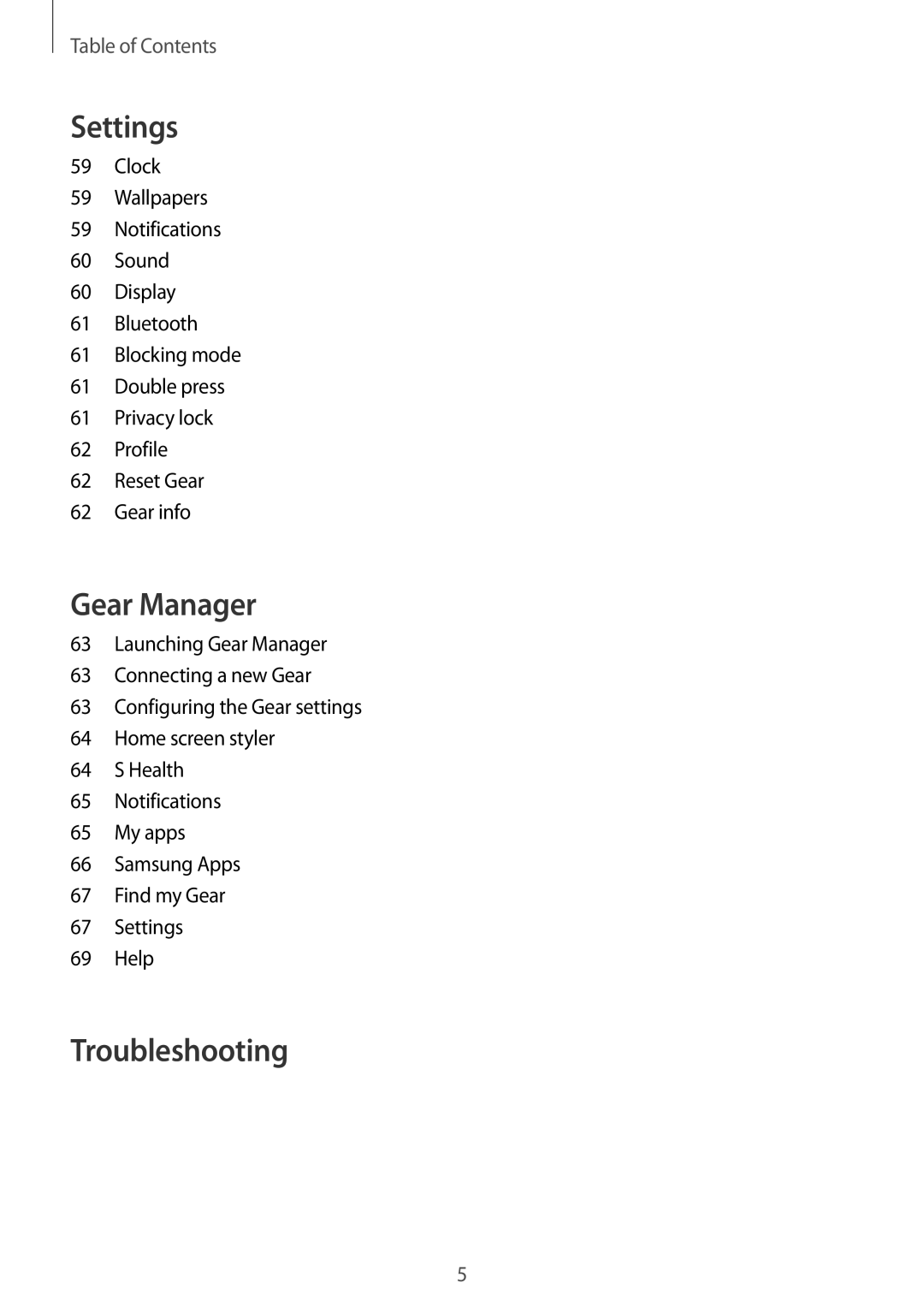 Samsung SM-R3810ZAADBT, SM-R3810ZOADBT, SM-R3810ZKATPH, SM-R3810ZKAEUR, SM-R3810ZAAATO, SM-R3810ZKADBT manual Troubleshooting 