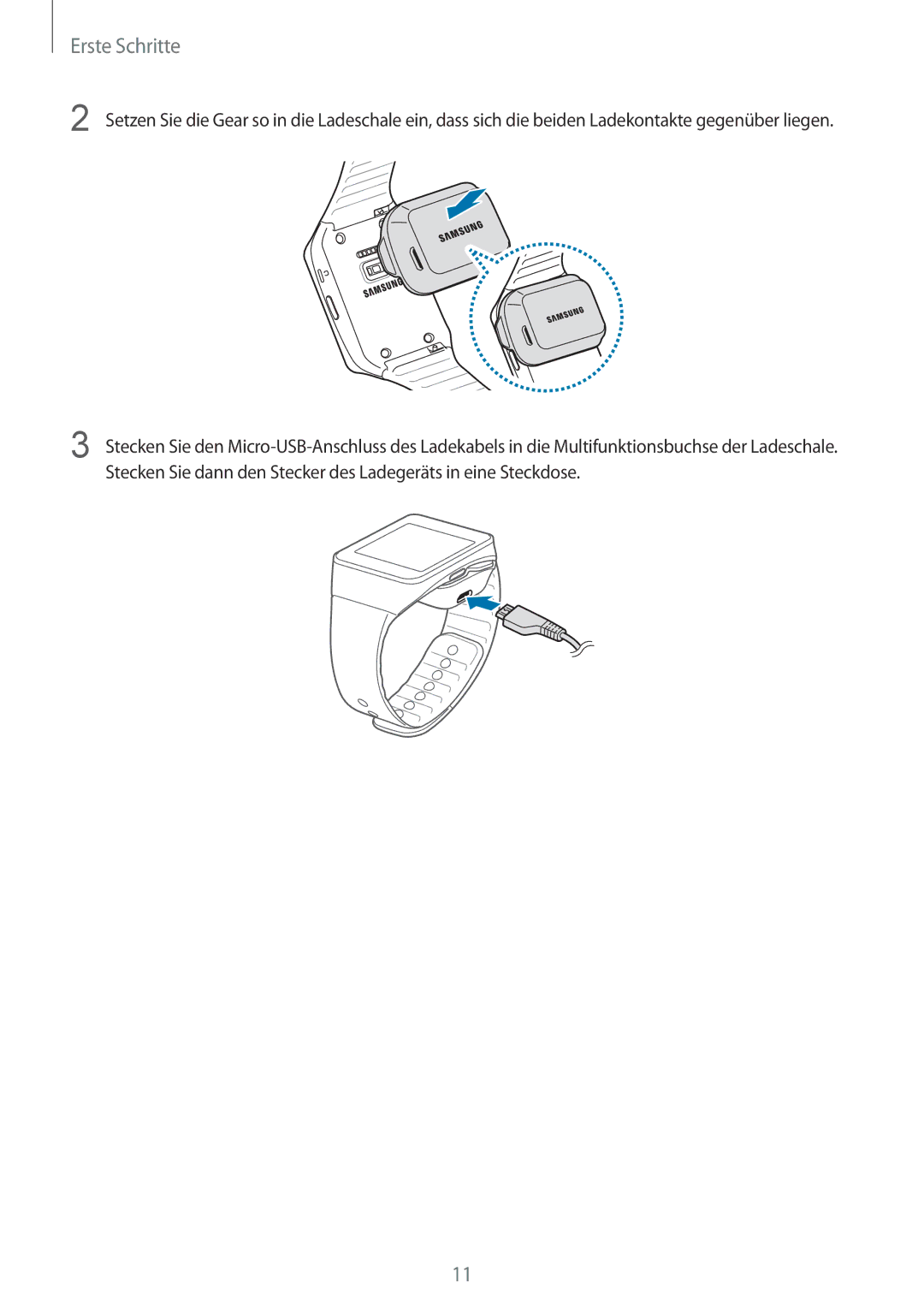 Samsung SM-R3820ZKAXEF, SM-R3820ZKPDBT manual Erste Schritte 