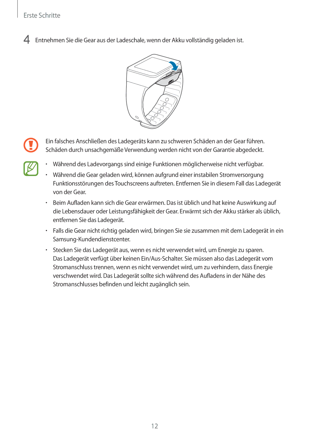 Samsung SM-R3820ZKPDBT, SM-R3820ZKAXEF manual Erste Schritte 