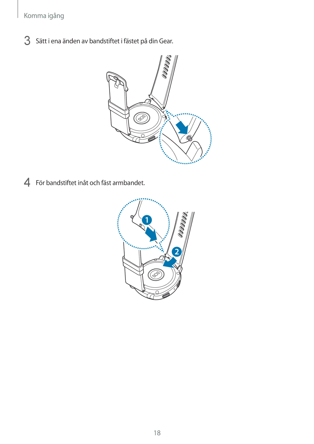 Samsung SM-R600NZKANEE, SM-R600NZBANEE manual Komma igång 